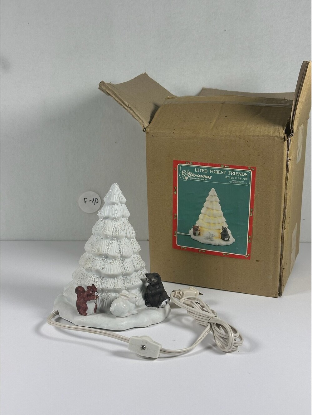 Vintage House of Lloyd Lited Forest Friends Christmas Tree Figurine w/ Box F-10